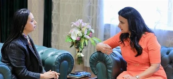 وزيرة التضامن تبحث مع نائب رئيس بنك التنمية الصناعية دعم المشروعات الصغيرة